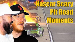 NASCAR Scary Pit Road Moments REACTION | OFFICE BLOKES REACT!!