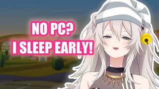 Botan Sleeps Early When she was at Gang Town Cuz There's no Usable PC 【Hololive English Sub】