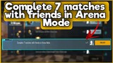 Complete 7 matches with friends in Arena Mode | C1S2 M3 Week 1 BGMI