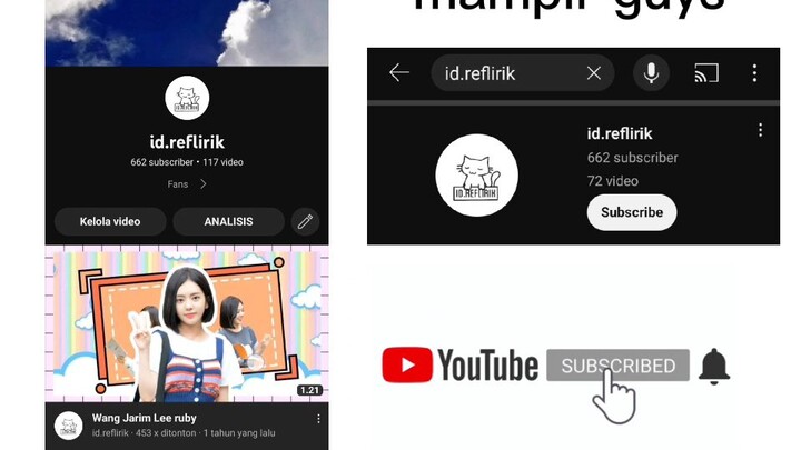 mampir channel YouTube aku ya id.reflirik terimakasih