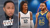 First Take | Warriors in 5 - Stephen A.: "I trust Stephen Curry than Ja Morant in the NBA Playoffs"