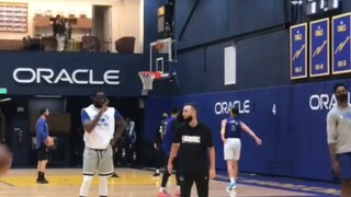 Warriors Practice + Klay Thompson Dunk Twice🔥