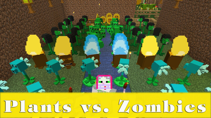 [เกม] Minecraft จำลอง "Plants vs. Zombies"[ด่านบนน้ำ]
