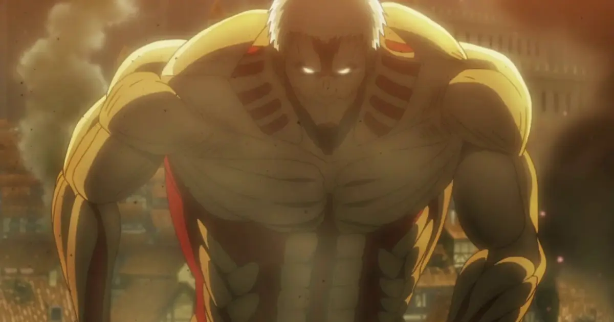 attack on titan armored titan running