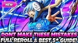 *DON'T MAKE THESE MISTAKES!* BEST 5 STAR UNIT TO REROLL FOR? Full Guide! (Slime - ISEKAI Memories)