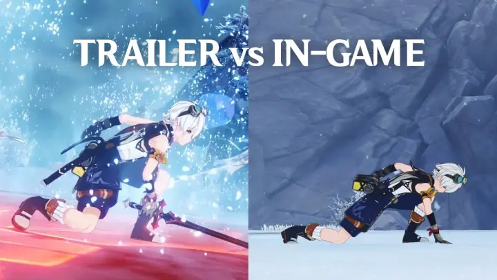 Genshin Impact 2.3 trailer vs in-game