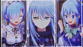 Waifu Rambut Biru😍😍😍 Rem,Raphael,Aqua