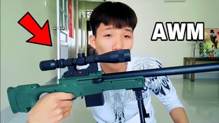 Vác Súng Nhựa AWM Đi Bắn Chim