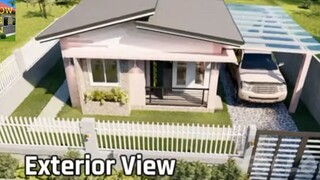 2Bedroom House Design 42 QM | Dont miss all the beautifull colors of the rainbow.