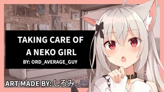 Taking Care Of A Neko Girl - (Neko Girl x Listener) [ASMR Roleplay] {F4M}