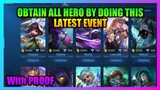 How To Unlock All Heroes in Mobile Legends | Latest Event Mobile Legends