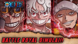 ONE PIECE BATTLE ROYAL!! LUFFY VS GOROSEI, LAW VS KUROHIGE, KID VS SHANKS!! OP1077