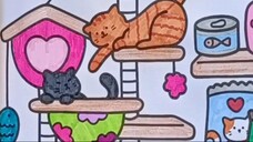 Color With me 03 | Pet Shop Shorts | Cute Cats
