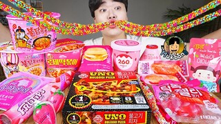 ASMR MUKBANG 편의점 불닭볶음면 & 떡볶이 & 디저트 먹방 & 레시피 FIRE NOODLES AND Tteokbokki EATING SOUND!