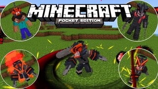 แจก+รีวิวแอดออนChainsaw Manโครตเจ๋ง!!มีแอนิเมชั่นและสกิลเหมือนในอนิเมะ Minecraft จีน