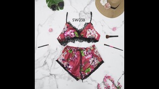 [ BARANG DI INDONESIA ] SEXY BIKINI BAJU TIDUR WANITA LINGERIE SEKSI MOTIF MERAH SW03B