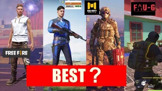 Best? |  FreeFire vs BGMI vs COD: Mobile vs Fau-G M