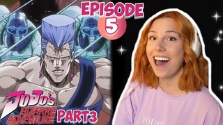 AVDOL VS POLNAREFF | JJBA Stardust Crusaders Episode 5 | REACTION