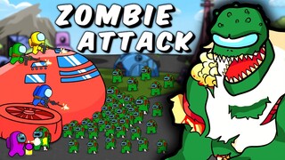 Among Us Mini Crewmates VS Zombie Attack Animation ✨