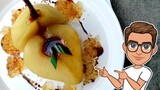 Poached Pear with Coconut Milk & Gula Melaka | Classic Malaysian Dessert with Pear & Sago