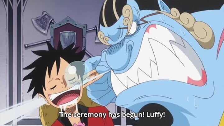 Jimbei Trying to wakeup Luffy | one piece funny moment