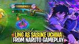 Ling As Sasuke Uchiha From Naruto Gameplay | Mobile Legends: Bang Bang