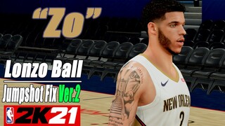 Lonzo Ball Jumpshot Fix NBA2K21 Ver.2 with Side-by-Side Comparison