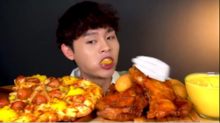 Chân gà nướng Pizza Sốt Phô Mai  #asmr #mukbang