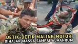 Maling Motor Babak Belur !! Langsung Dihabisi Massa Ditempat Kejadian