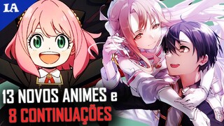 13 NOVOS ANIMES e 8 CONTINUAÇÕES ANUNCIADAS!