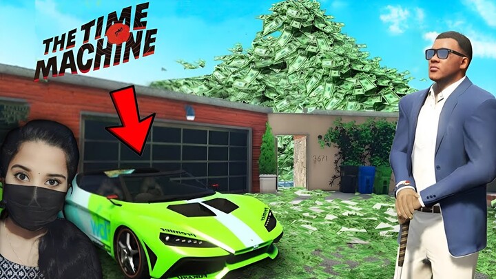 Franklin Found Time Travel Car & His House Full Of Money - GTA 5