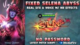FIXED! Selena Abyss Skin Script No Password | New Selena Lady Vengeance Skin Script | Mobile Legends