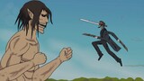 Katana Man Attacks Eren Yeager Titan - Attack on titan vs Katana Man | Drawing Cartoon 2