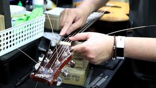 Guitar Service DIY - Restring, Recondition, Polish, Setup - Ashton OM35S Acoustic Guitar