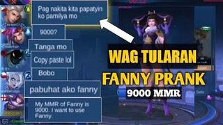 FAKE MMR PRANK | FANNY PRANK | Worst Trash Talk Ever | MLBB