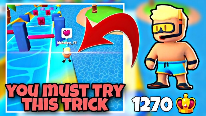 YOU MUST TRY THIS TRICK in SUPER SLIDE | Winning 1270 Crowns in Stumble Guys