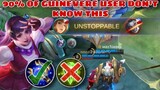 90 PERCENT OF GUINEVERE USER DON'T KNOW THIS COMBO - GUINEVERE GOD - MOBILE LEGENDS