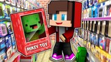 Maizen Mikey Toy vs Shop In Minecraft gameplay by Mikey and JJ (Maizen Parody)