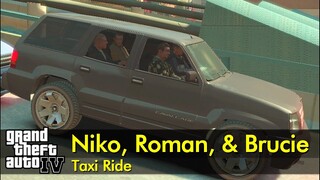 Niko, Roman, & Brucie ride a cab | GTA IV Taxi Ride