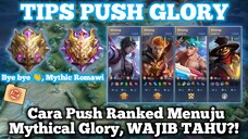 TIPS DAN CARA PUSH RANKED MENUJU MYTHICAL GLORY VERSI GUA Di Mobile Legends