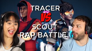 TRACER VS SCOUT RAP BATTLE REACTION! | Overwatch vs Team Fortress