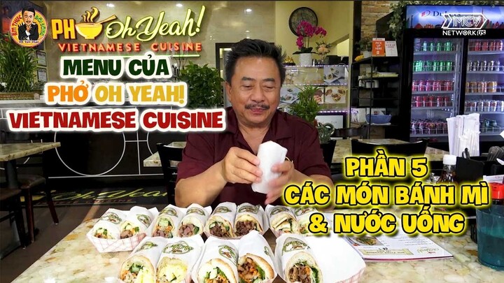 Menu của Phở Oh Yeah! - Phần 5 - Các Món Bánh Mì Và Nước Uống |với MC Việt Thảo | Chuyện Bên Lề 1625