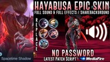 Hayabusa Epic Skin Script No Password | 5 Replacements | Full Sound & Full Effects | MLBB