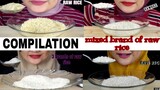 KRIUK🤤🤤🤤 |ASMR RAW RICE EATING|COMPILATION MIXED BRAND OF RAW RICE|MAKAN BERAS MENTAH|ASMR INDONESIA