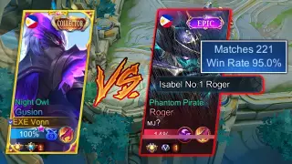 GUSION ULTRA FASTHAND VS TOP 1 ROGER IN HIGH RANK!!