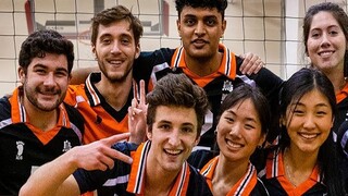 After two months of training and improvised games, can college students wearing volleyball junior un