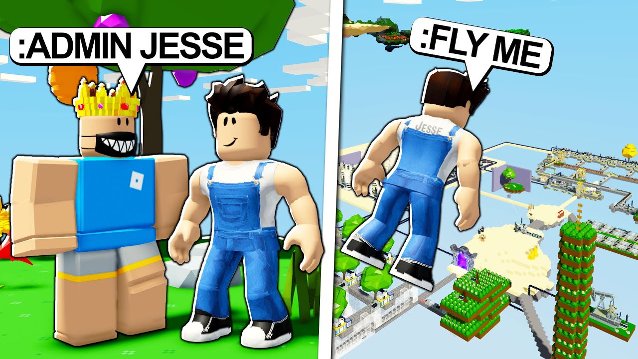 Using FLY POWERS in Roblox Bedwars 