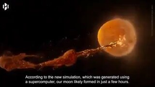 How moon is created(Super computer simulation)