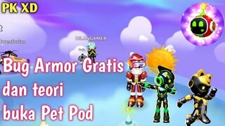 Bug Armor Gratis lebih mudah dan teori buka Pet Pod di atas pulau baru di PK XD Update Musim Salju