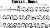 CIRCLES - Ruins  (Drum transcription) | Drumscribe!